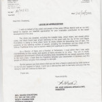 Letter of Appreciation from the Offinso North MP